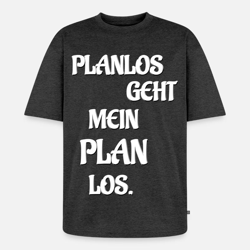 PLANLOS VA MON PLAN LOS - T-shirt Premium bio oversize Unisexe - anthracite chiné