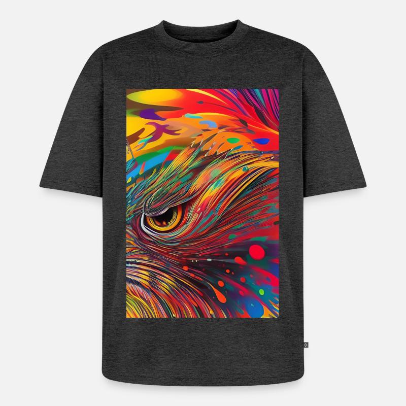 Abstrakte Kunst - Unisex Premium Oversized Bio T-Shirt - Anthrazit meliert