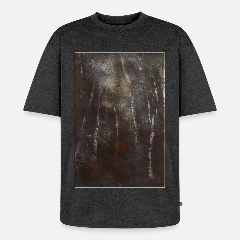 Brieselang Light – Das Licht ruft dich - Unisex Premium Oversized Bio T-Shirt - Anthrazit meliert