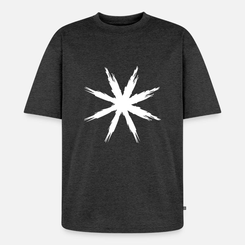 Conception abstraite - T-shirt Premium bio oversize Unisexe - anthracite chiné