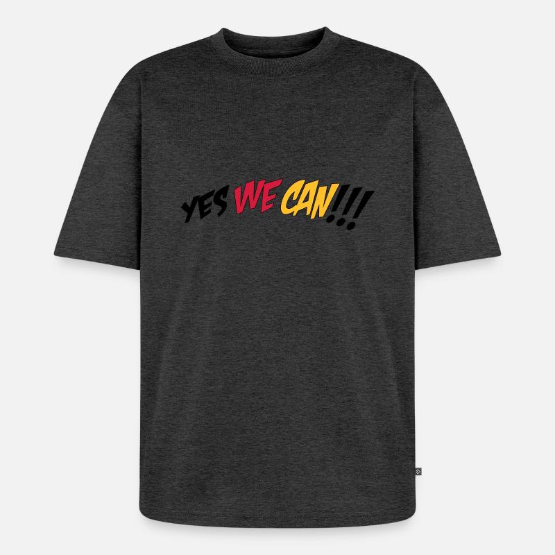 Fußball EM - Unisex Premium Oversized Bio T-Shirt - Anthrazit meliert