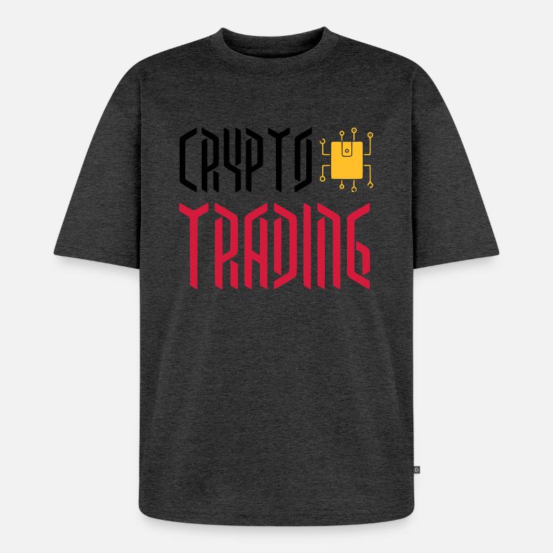 CRYPTOCURRENCIES / CRYPTOS / CRYPTOLOGY TRADING - Unisex Premium Oversized Organic T-Shirt - heather anthracite