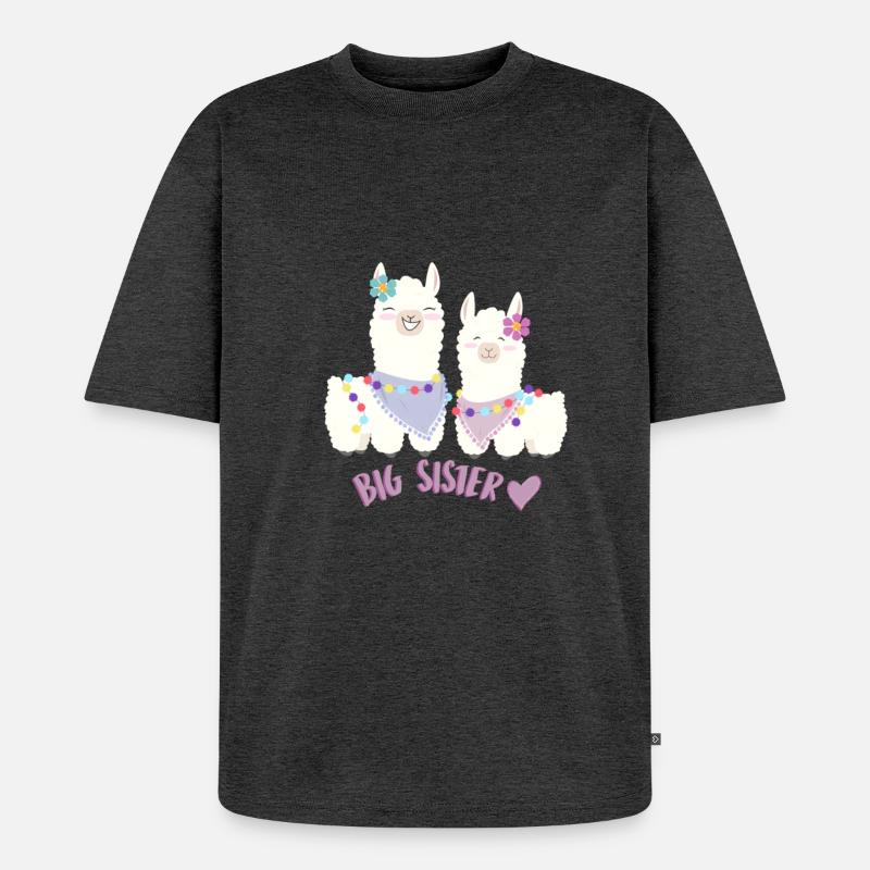 Schwester - Unisex Premium Oversized Bio T-Shirt - Anthrazit meliert