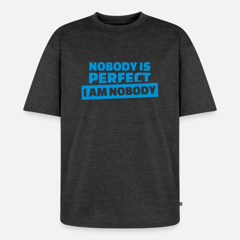 Perfekt - Unisex Premium Oversized Bio T-Shirt - Anthrazit meliert