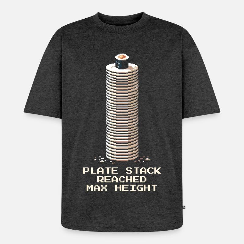 Plate Stack Maximum | Running Sushi - Unisex Premium Oversized Organic T-Shirt - heather anthracite
