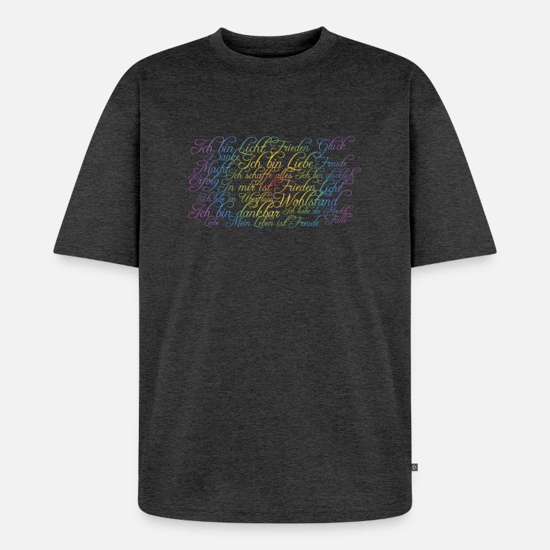 Affirmation 2 - Unisex Premium Oversized Bio T-Shirt - Anthrazit meliert