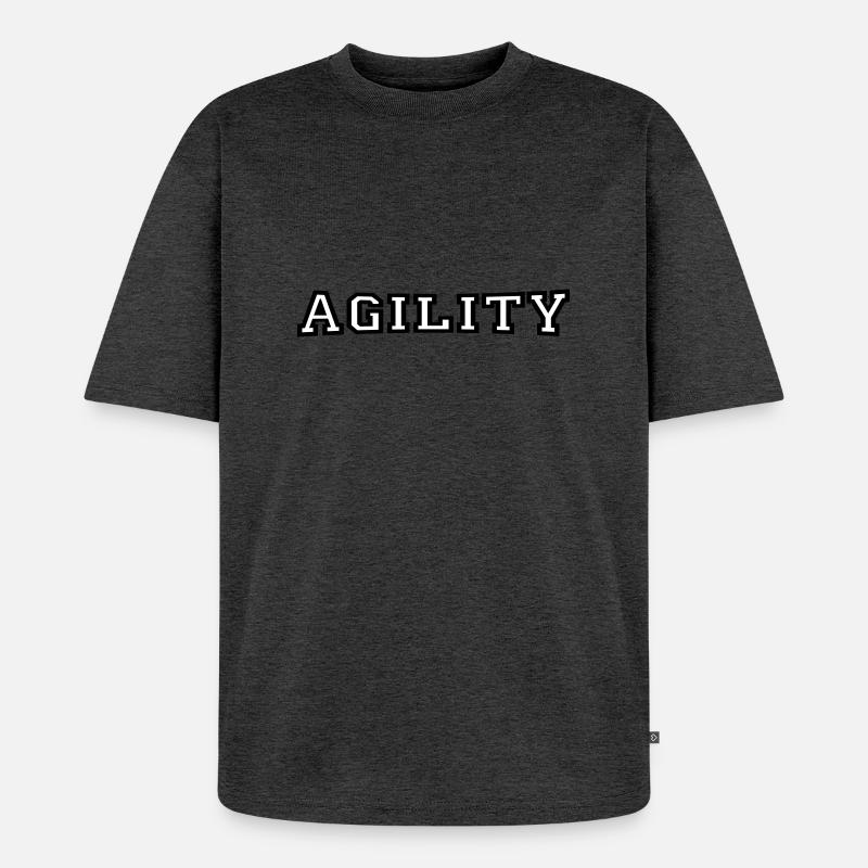 Agilité - T-shirt Premium bio oversize Unisexe - anthracite chiné