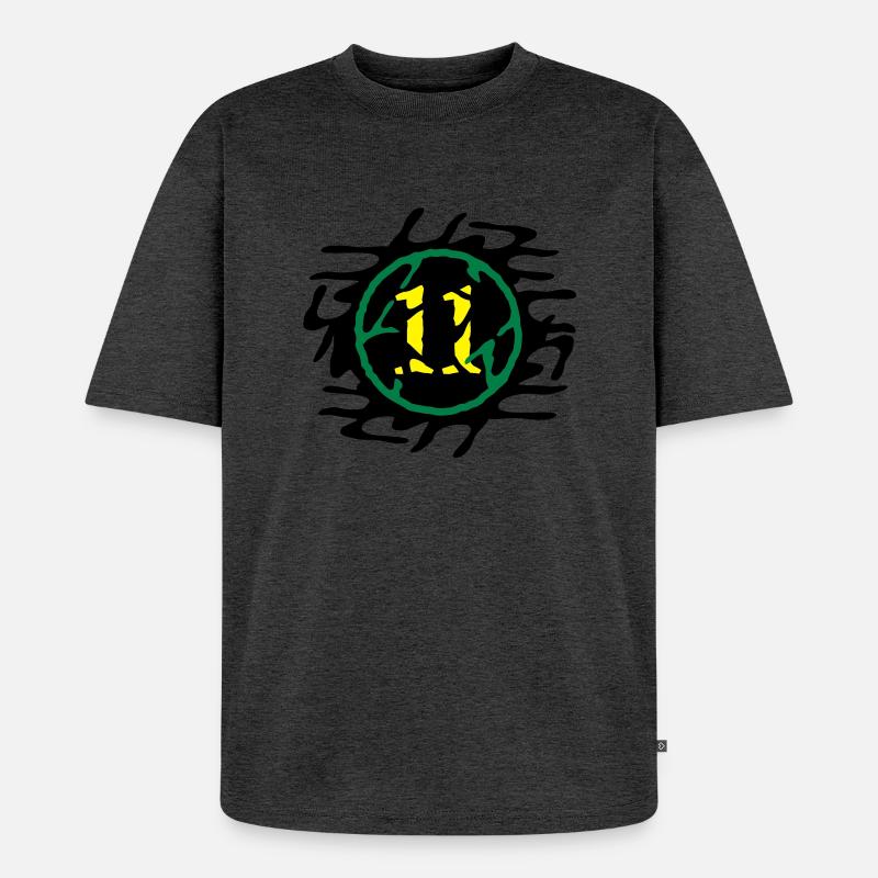 11_klecks_broken_vec_3de - Unisex Premium Oversized Bio T-Shirt - Anthrazit meliert