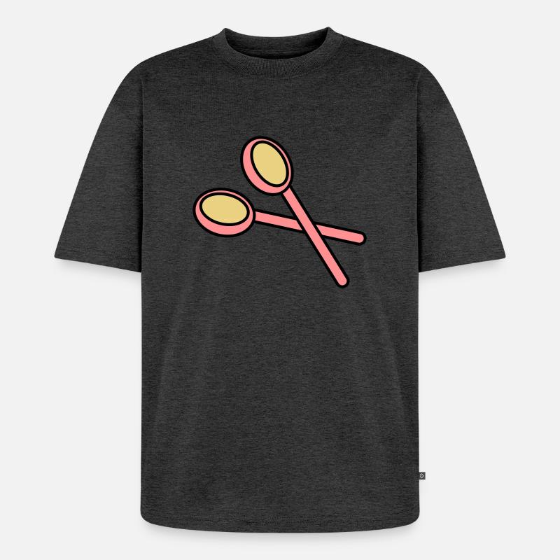 holzloeffel2 - Unisex Premium Oversized Bio T-Shirt - Anthrazit meliert