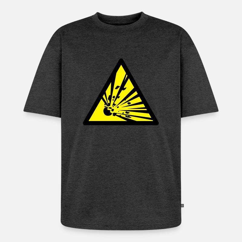 explosion - Unisex Premium Oversized Bio T-Shirt - Anthrazit meliert