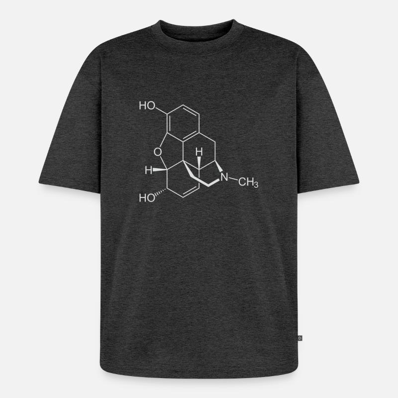 Formule structurale morphine - T-shirt Premium bio oversize Unisexe - anthracite chiné