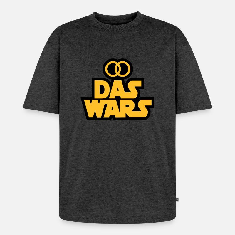 Das Wars - Unisex Premium Oversized Bio T-Shirt - Anthrazit meliert