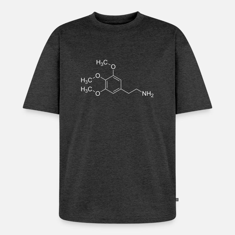Mescaline mescaline structural formula - Unisex Premium Oversized Organic T-Shirt - heather anthracite