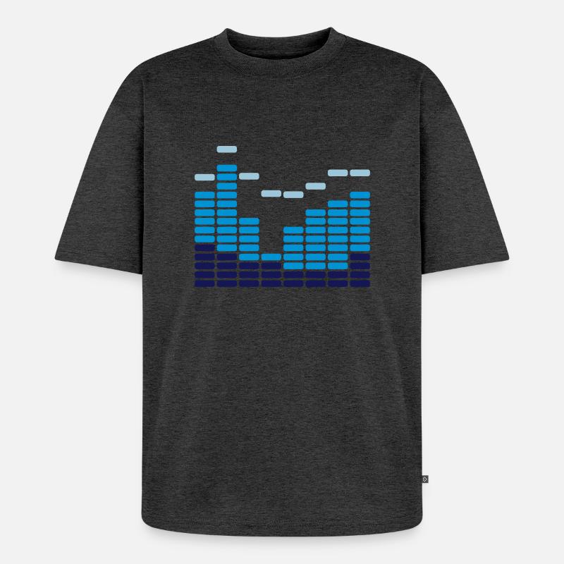 Equalizer blue - Unisex Premium Oversized Bio T-Shirt - Anthrazit meliert
