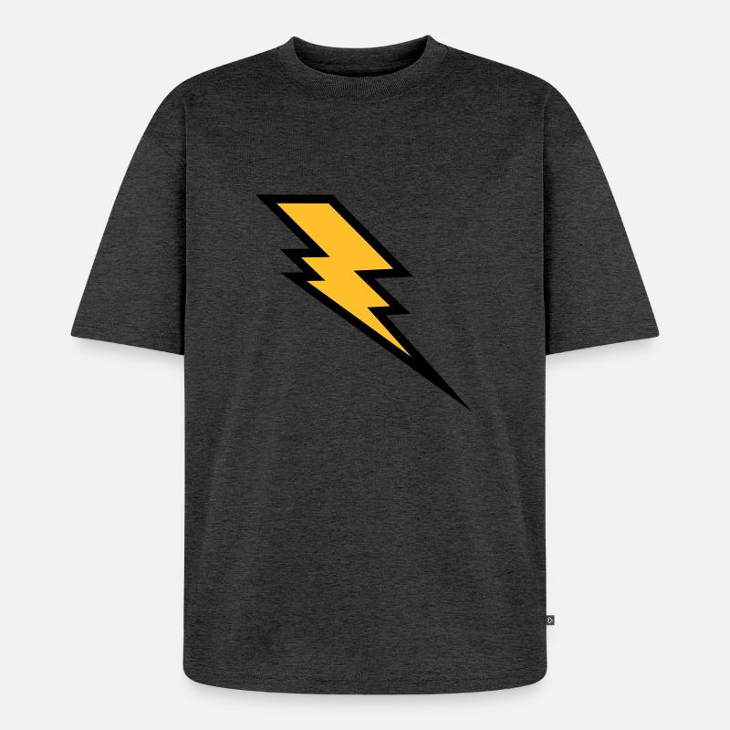 Blitz - Unisex Premium Oversized Bio T-Shirt - Anthrazit meliert