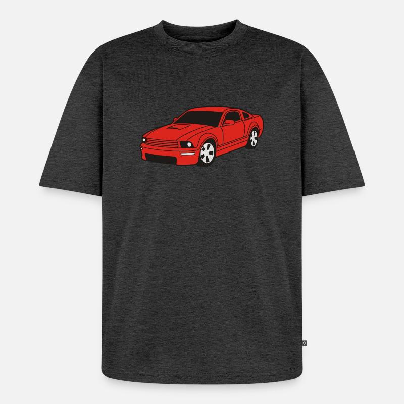 car - Unisex Premium Oversized Bio T-Shirt - Anthrazit meliert