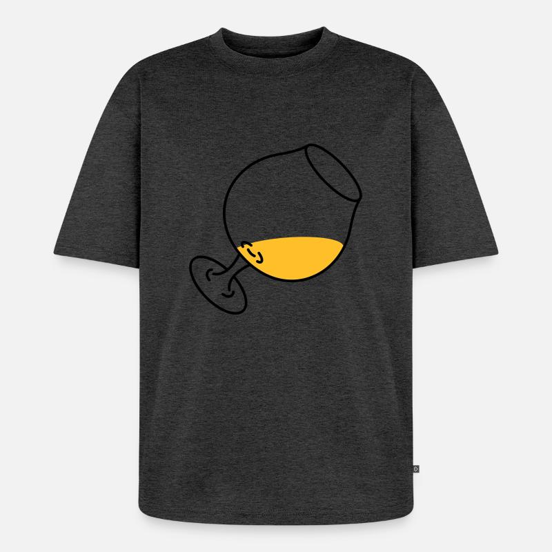 Cognacglas - Unisex Premium Oversized Bio T-Shirt - Anthrazit meliert