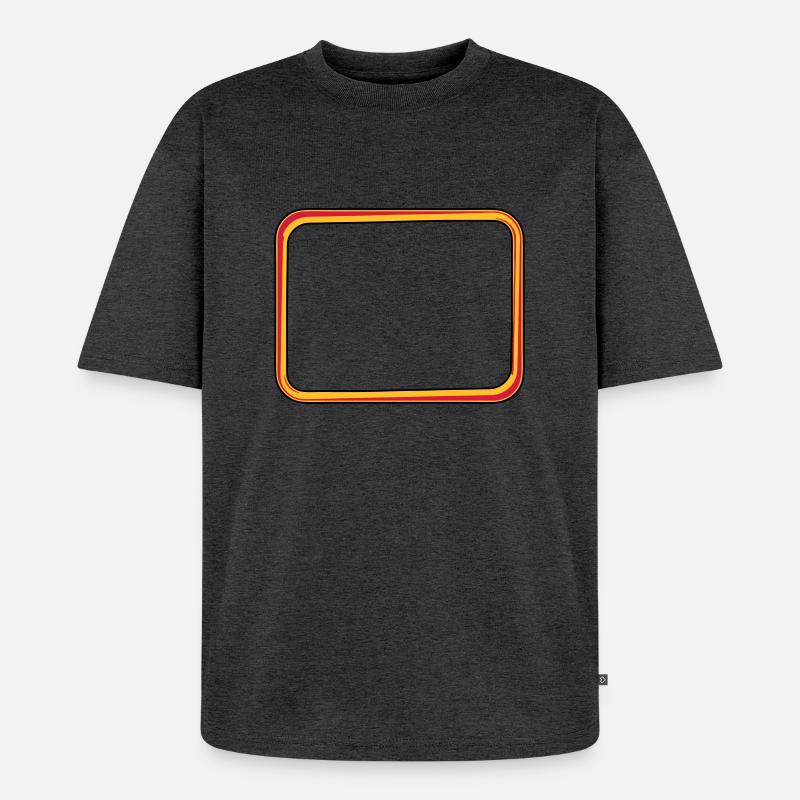 cadre de texte feu - T-shirt Premium bio oversize Unisexe - anthracite chiné