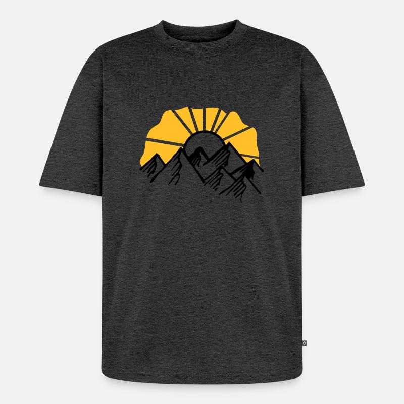 sonne - Unisex Premium Oversized Bio T-Shirt - Anthrazit meliert