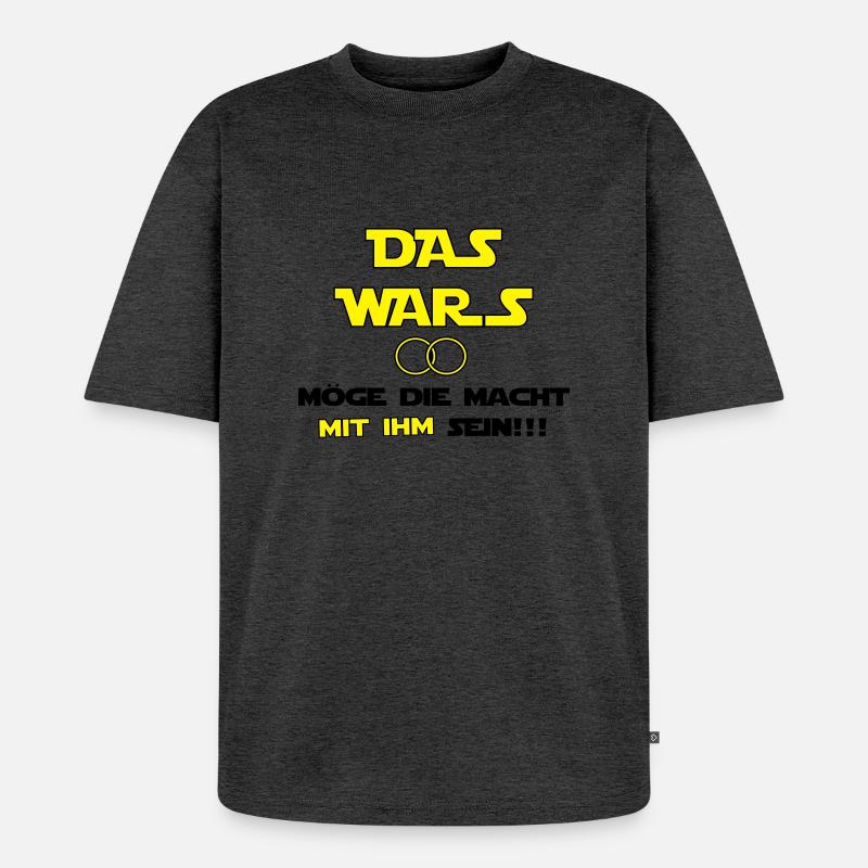 Das Wars - Unisex Premium Oversized Bio T-Shirt - Anthrazit meliert