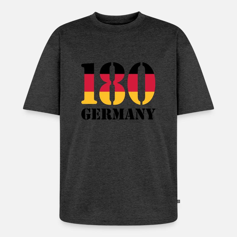 180 Germany - Unisex Premium Oversized Bio T-Shirt - Anthrazit meliert