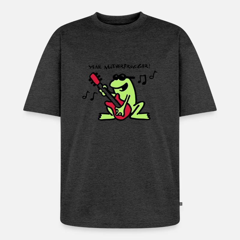 frog_n_roll_072011_a_3c - T-shirt Premium bio oversize Unisexe - anthracite chiné