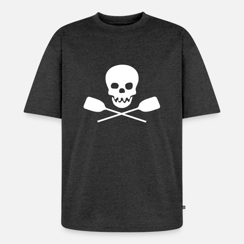 rangée - T-shirt Premium bio oversize Unisexe - anthracite chiné
