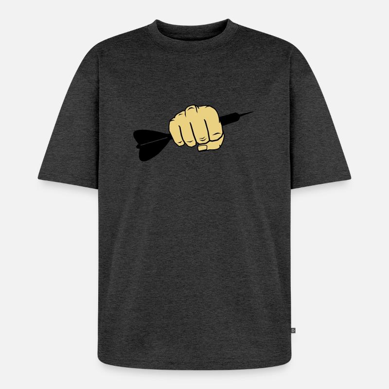 dart_faust_002 - Unisex Premium Oversized Bio T-Shirt - Anthrazit meliert