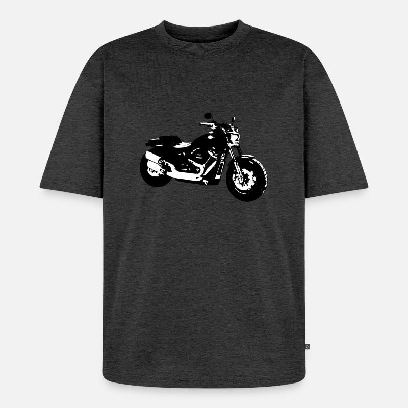 Davidson Fatbob 114 - Unisex Premium Oversized Bio T-Shirt - Anthrazit meliert