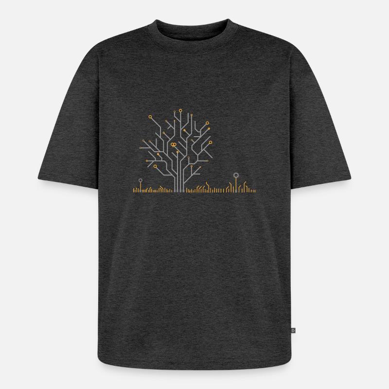PCB Tree - Unisex Premium Oversized Bio T-Shirt - Anthrazit meliert