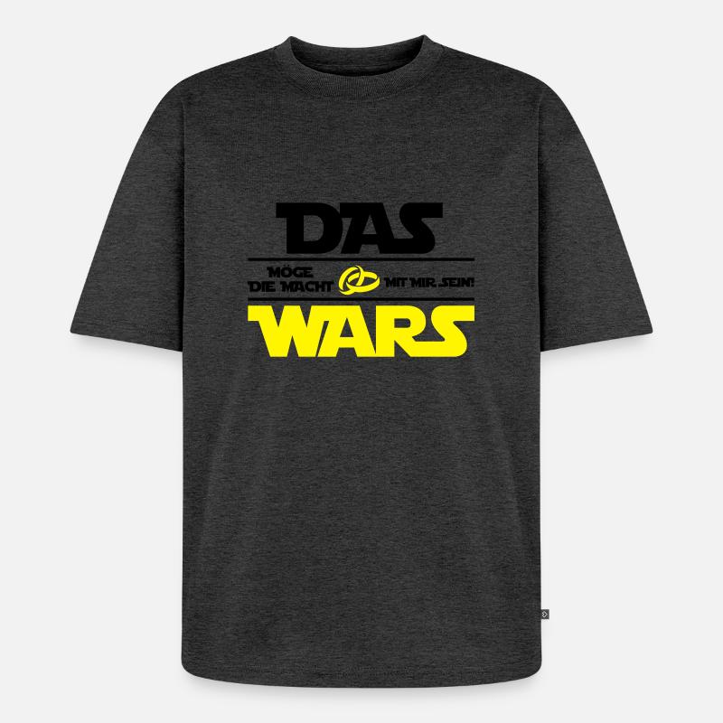 das_wars_02 - Unisex Premium Oversized Bio T-Shirt - Anthrazit meliert