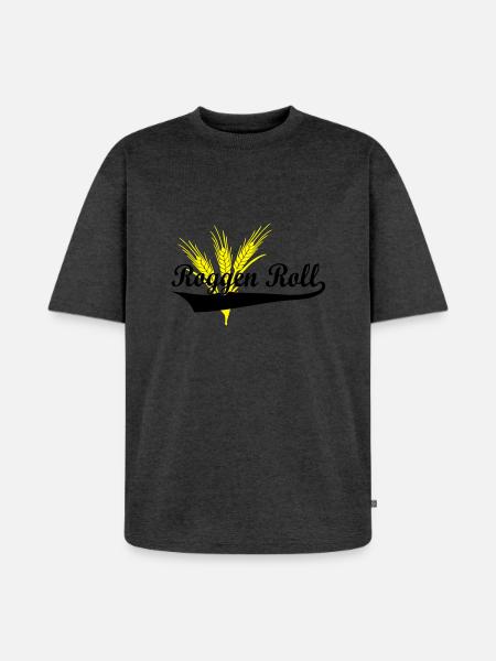 Roggen Roll - Unisex Premium Oversized Bio T-Shirt - Anthrazit meliert