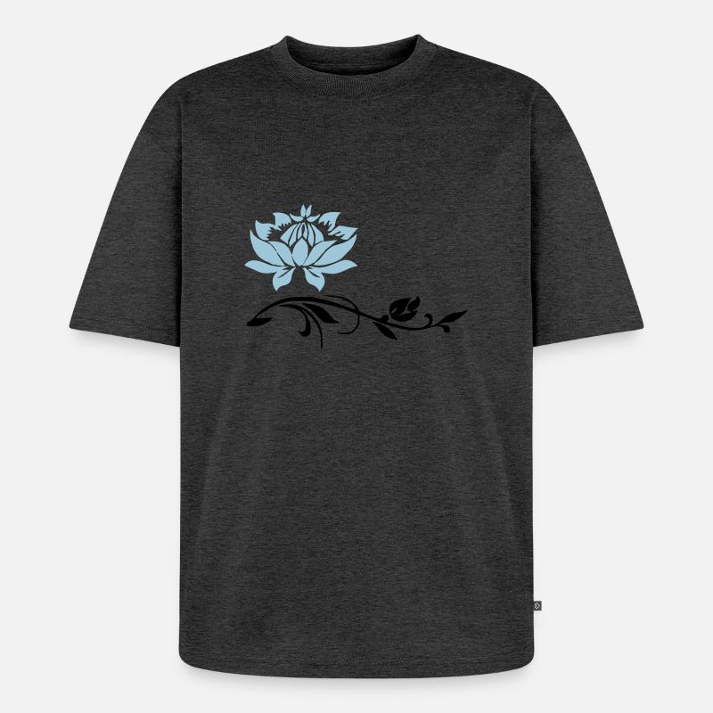 blume - Unisex Premium Oversized Bio T-Shirt - Anthrazit meliert