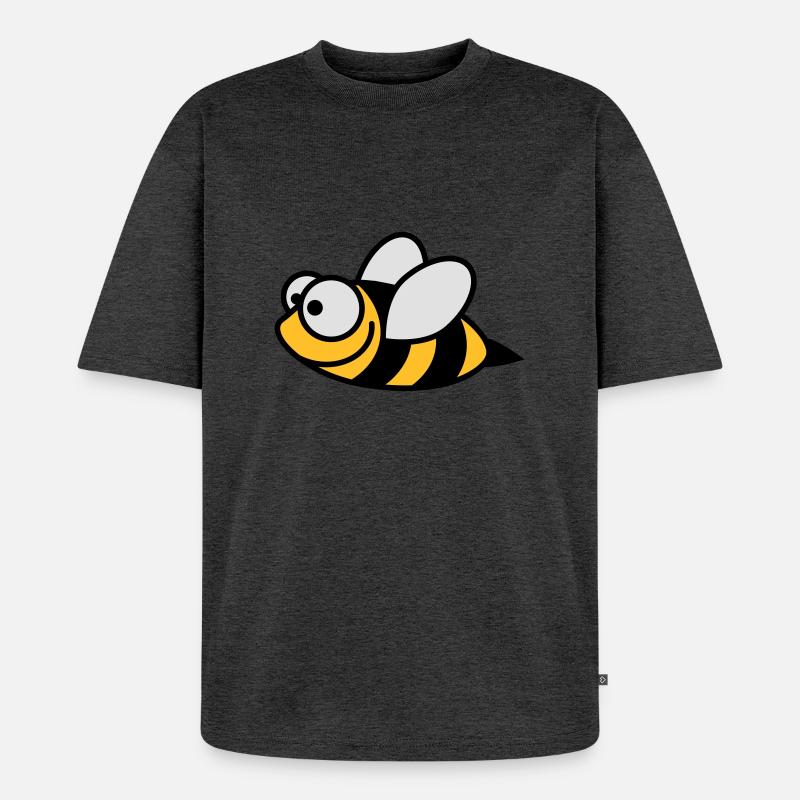 bienchen_3c - T-shirt Premium bio oversize Unisexe - anthracite chiné