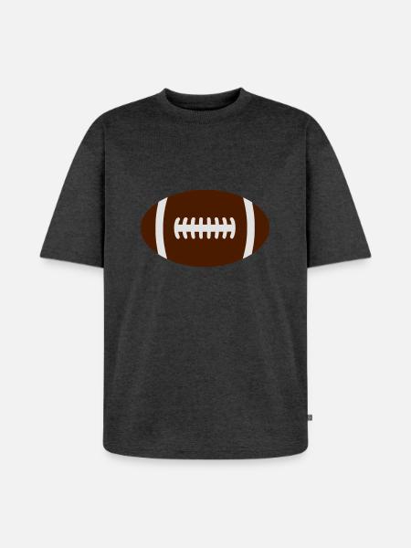 rugby ball - Unisex Premium Oversized Organic T-Shirt - heather anthracite