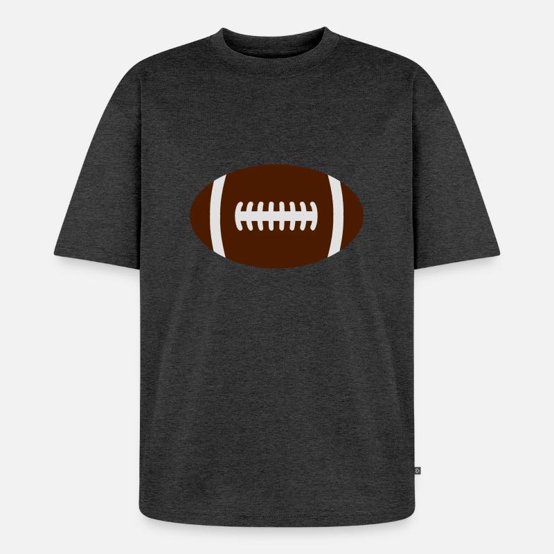 Ballon de Rugby - T-shirt Premium bio oversize Unisexe - anthracite chiné