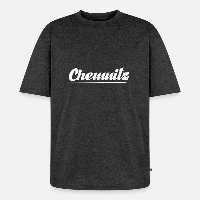 Chemnitz - Unisex Premium Oversized Bio T-Shirt - Anthrazit meliert