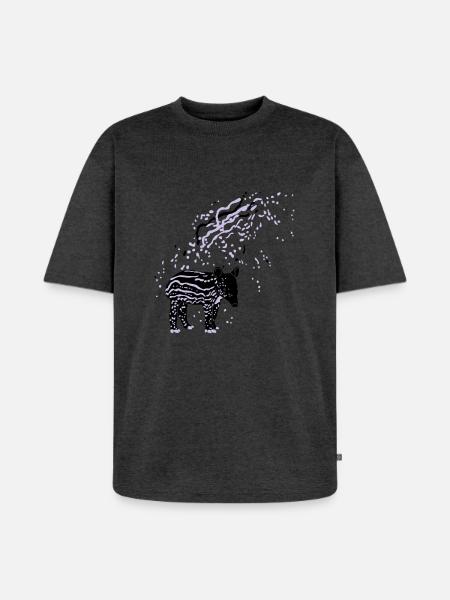 PLUX Tapir - Unisex Premium Oversized Bio T-Shirt - Anthrazit meliert