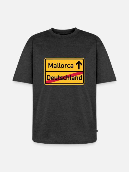 Mallorca - Unisex Premium Oversized Bio T-Shirt - Anthrazit meliert