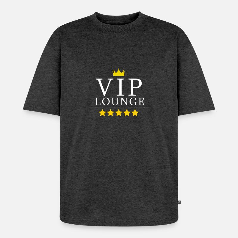 Lounge VIP Cadeau Design - T-shirt Premium bio oversize Unisexe - anthracite chiné