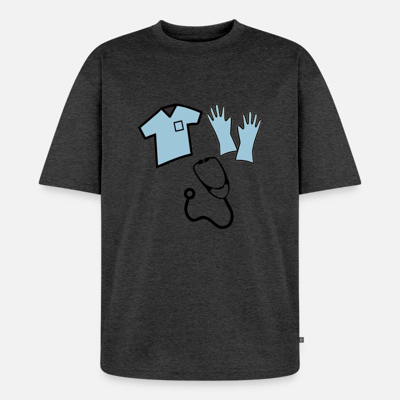 Krankenschwester - Unisex Premium Oversized Bio T-Shirt - Anthrazit meliert