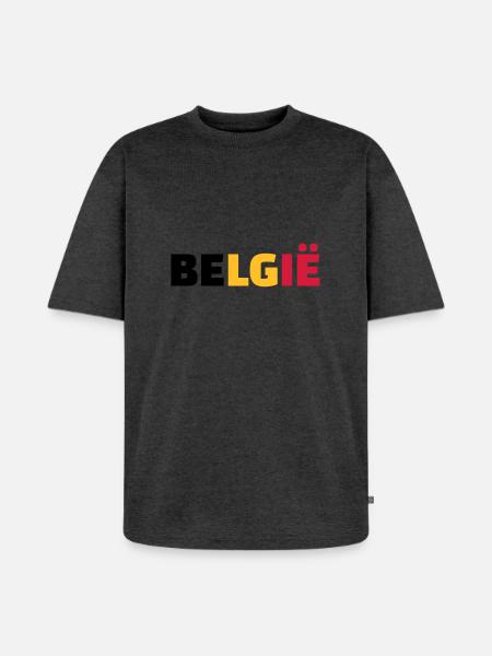 Belgie - Unisex Premium Oversized Organic T-Shirt - heather anthracite