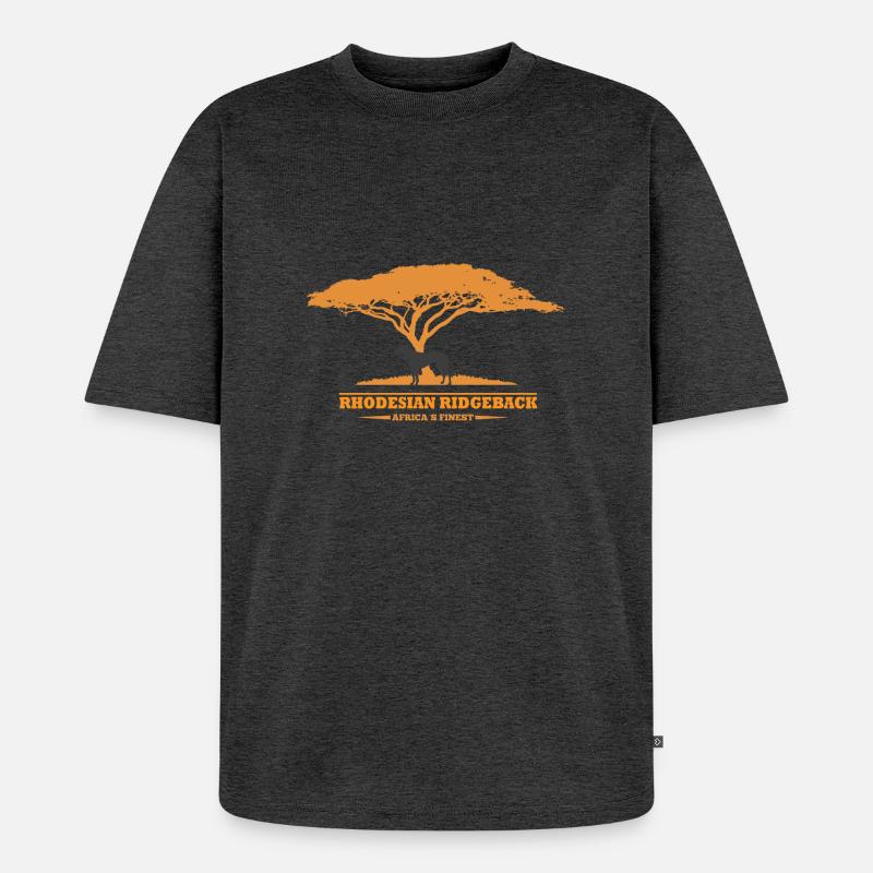 Rhodesian Ridgeback Conception - T-shirt Premium bio oversize Unisexe - anthracite chiné