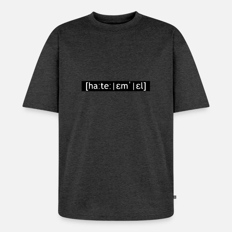 HTML / CSS VOICE - SIMPLE - Unisex Premium Oversized Organic T-Shirt - heather anthracite