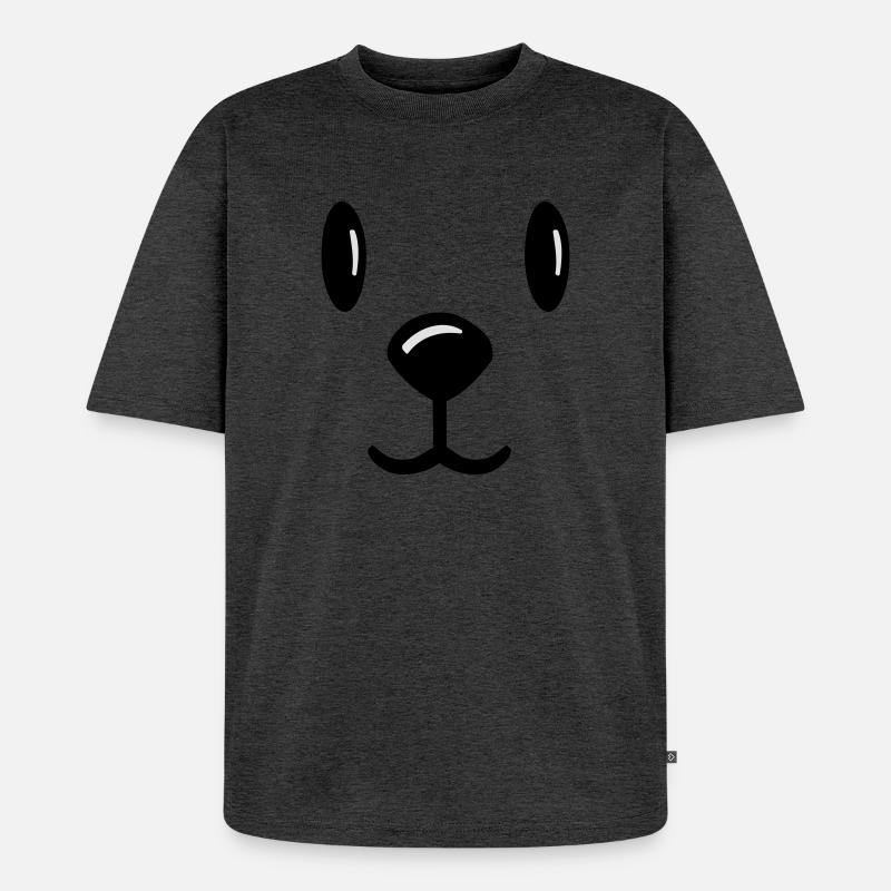 teddybär teddy bärchen teddy bear - Unisex Premium Oversized Bio T-Shirt - Anthrazit meliert
