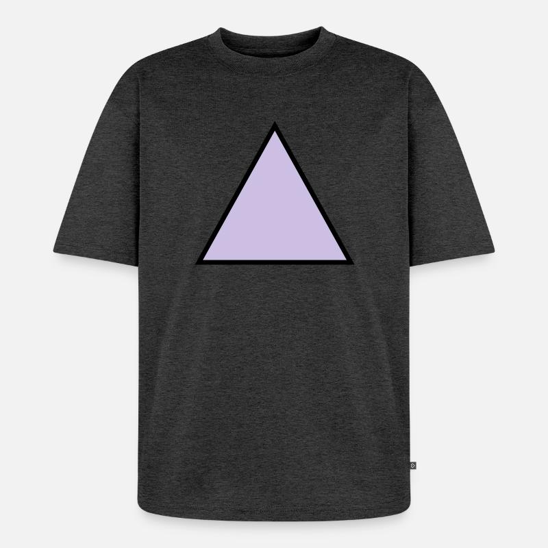 forme de triangle hippie triangle - T-shirt Premium bio oversize Unisexe - anthracite chiné