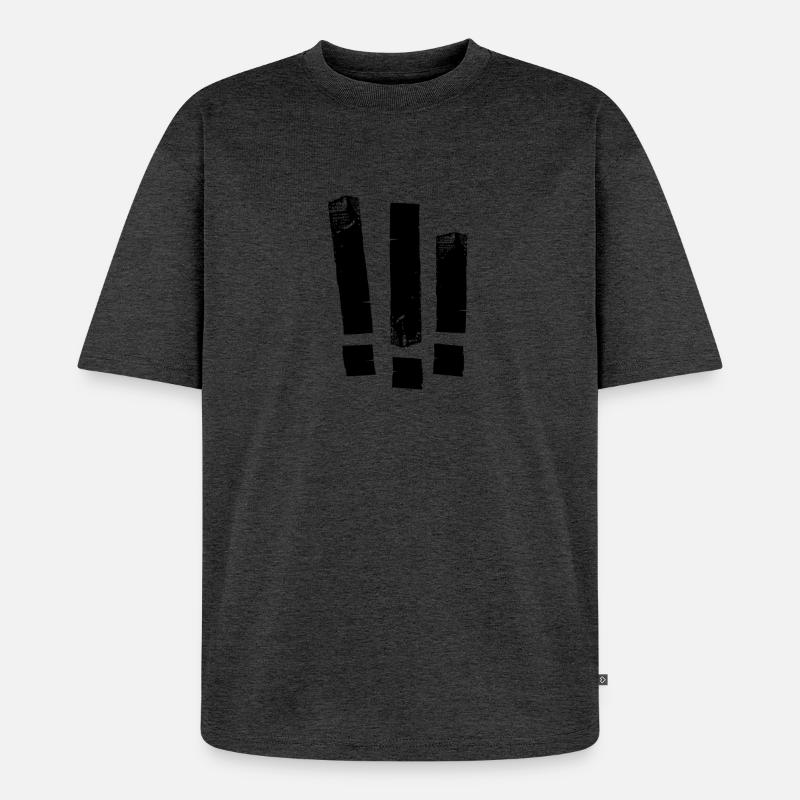 Drei !!! - Unisex Premium Oversized Bio T-Shirt - Anthrazit meliert