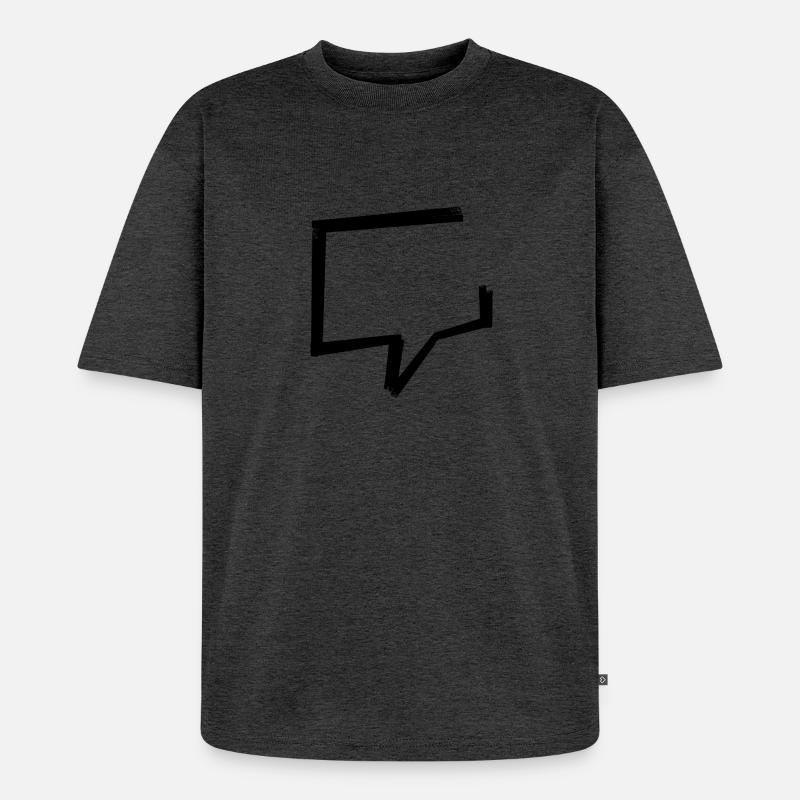 Bulle de dialogue - bande - T-shirt Premium bio oversize Unisexe - anthracite chiné