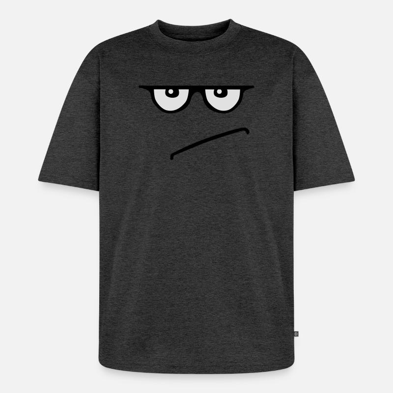 grumpy - T-shirt Premium bio oversize Unisexe - anthracite chiné