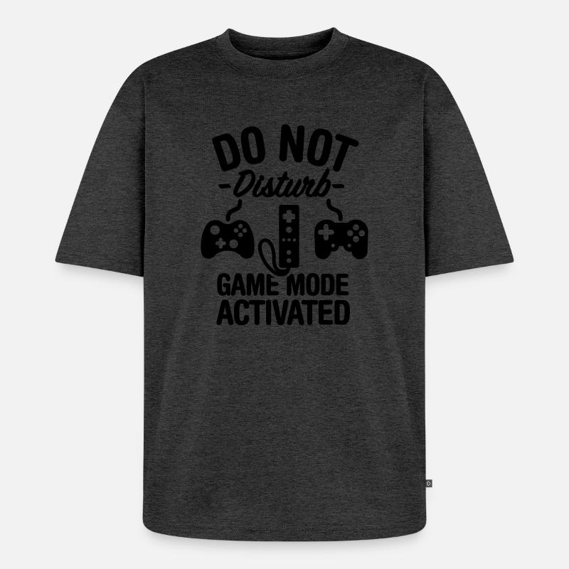Do not disturb game mode activated - Unisex Premium Oversized Bio T-Shirt - Anthrazit meliert